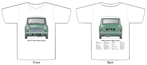 Morris Mini-Cooper 1964-67 T-shirt Front & Back